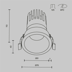 Встраиваемый светодиодный светильник Maytoni Dip DL118-15W-4K-B