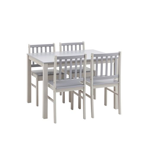 Обеденная группа ASTRID белый/серый