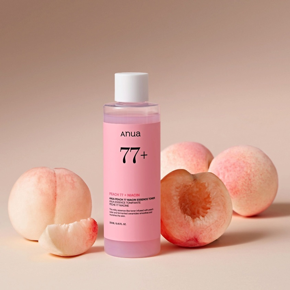 Тонер-эссенция с персиком для гладкой и сияющей кожи Anua Peach 77 Niacin Essence Toner