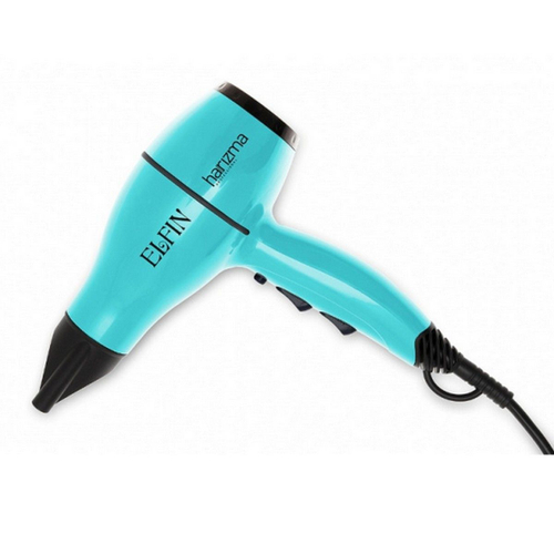 Harizma Профессиональный компактный фен для волос / Elfin, 1900 Вт, голубой
