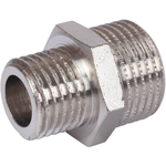 Ниппель STOUT переходной никелированный 3/8"x1/4" НР/НР