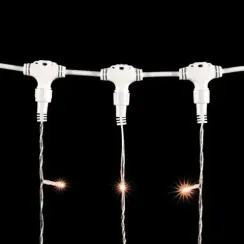 Светодиодный занавес 1*9 м., 900 экстра теплых белых LED ламп, прозрачный провод ПВХ, LTC (PCL901-10-2EWW)