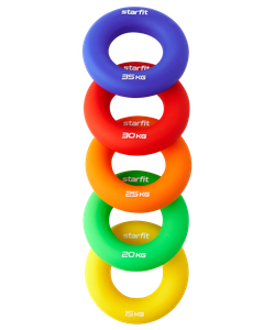 Эспандер кистевой ES-404 Кольцо, 15 кг, силикагель, желтый