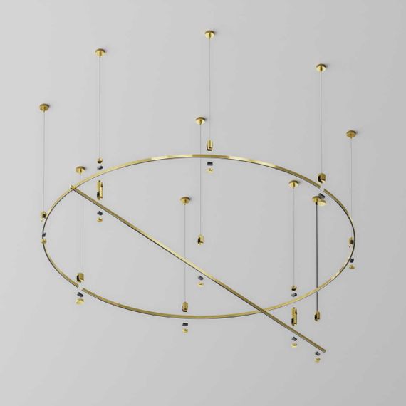 Шинопровод круглый из полукругов 1500мм Maytoni Technical FLARITY Busbar trunkings Flarity TRX154-2SR-D1500-BS
