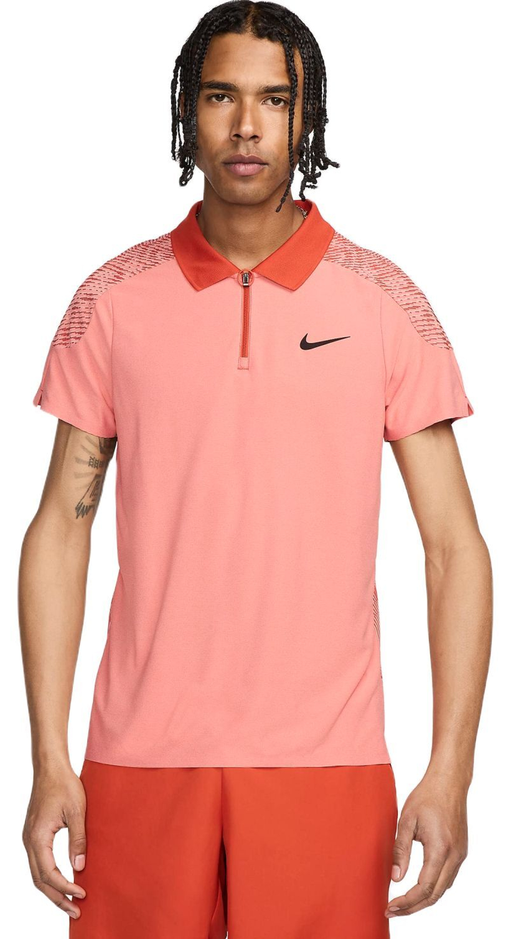 Мужское теннисное поло Nike Dri-Fit Adventage Slam RG Tennis Polo - Розовый