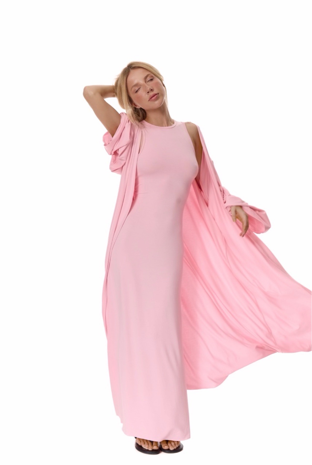 COAT VISCOSE PINK