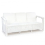Диван Ротанг-плюс 3-х местный (белый) (без подушки)