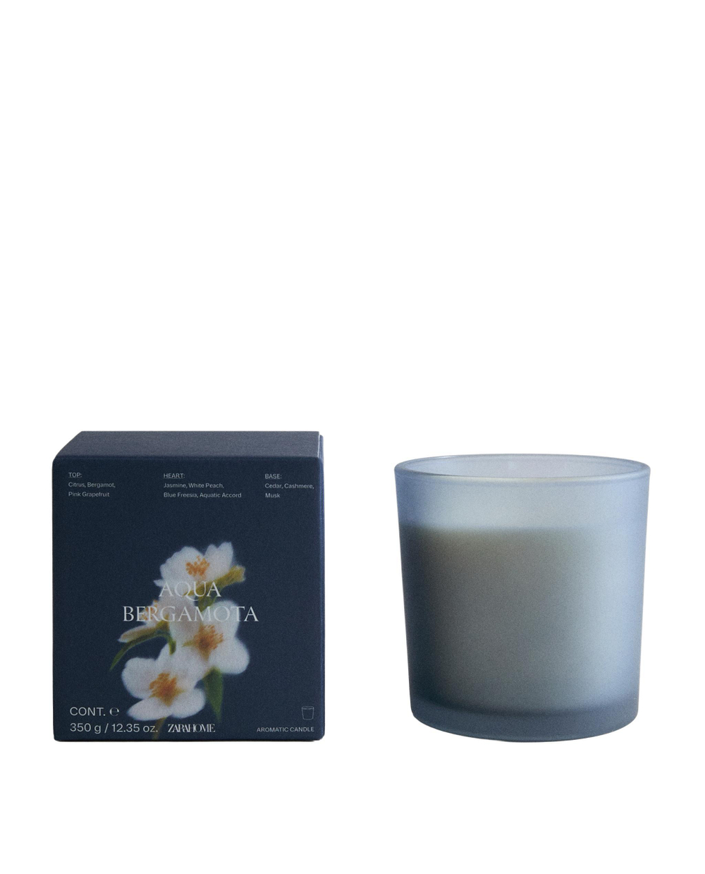 Zara Home Ароматическая свеча Aqua Bergamota, 350 г, аромат для дома
