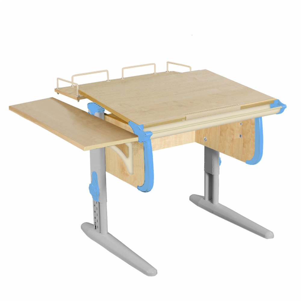 Растущая парта Дэми СУТ 24 с задней полкой СУТ.14.210 и боковой полкой СУТ.24.230 (1020×880 мм)