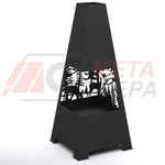 Уличный камин Закат в горах с декором