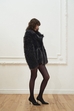 Двусторонняя шубка Grey, Серая