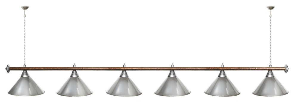 Лампа STARTBILLIARDS 6 пл. (плафоны золотые,штанга золотая,фурнитура золото)