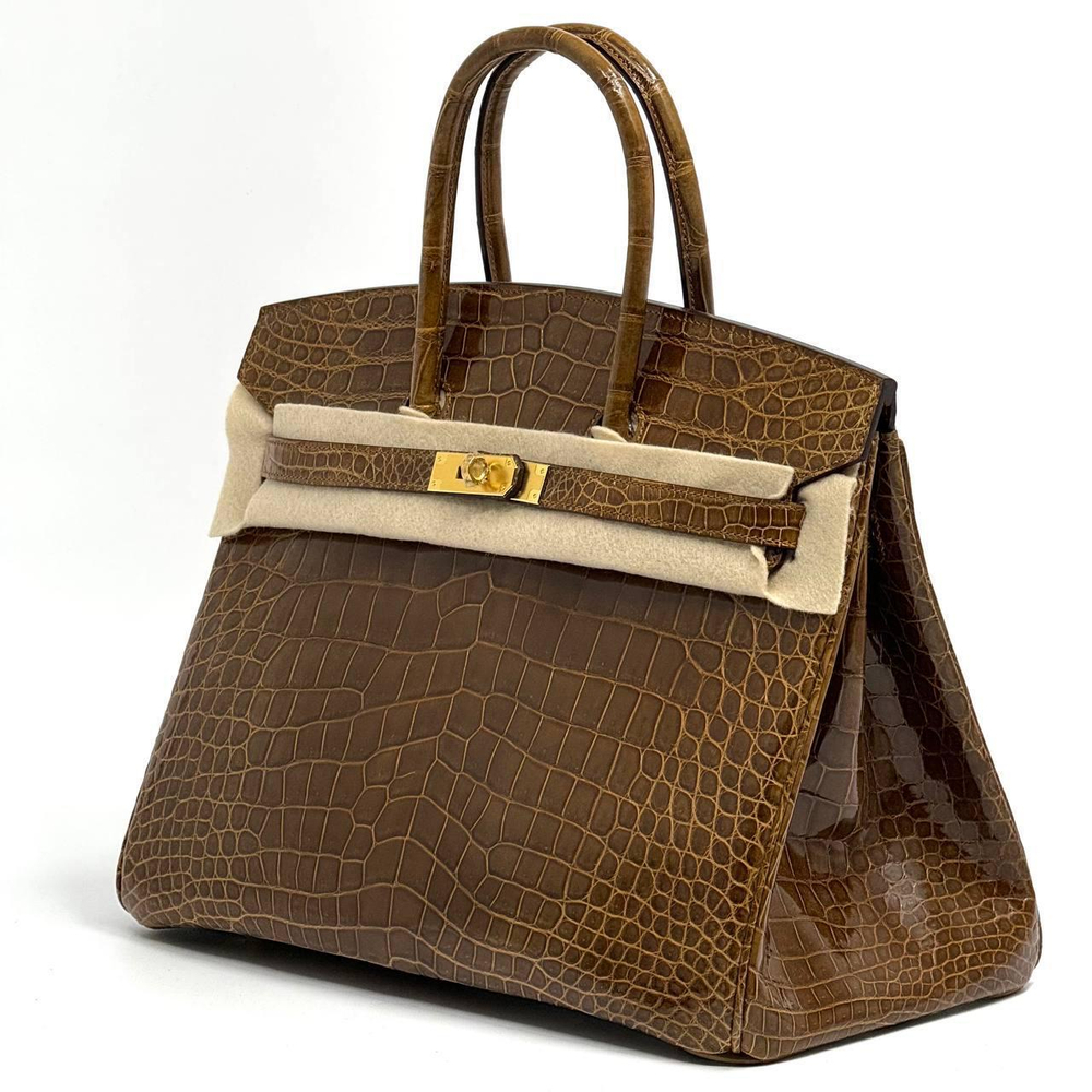 Сумка Hermes из кожи крокодила 35 см