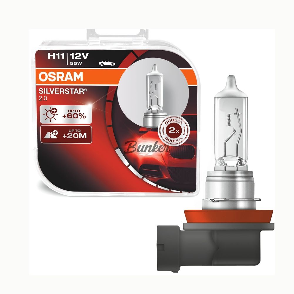 64211SV2 Лампа H11 55W 12V SILVERSTAR 2.0 Osram, (шт.)