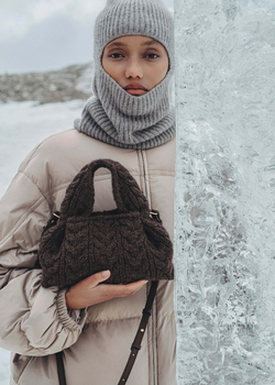 POLENE СУМКА NUMERO NEUF MINI, КОРИЧНЕВЫЙ