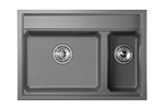 Кухонная мойка GRANULA Kitchen Space (7302, АЛЮМИНИУМ)