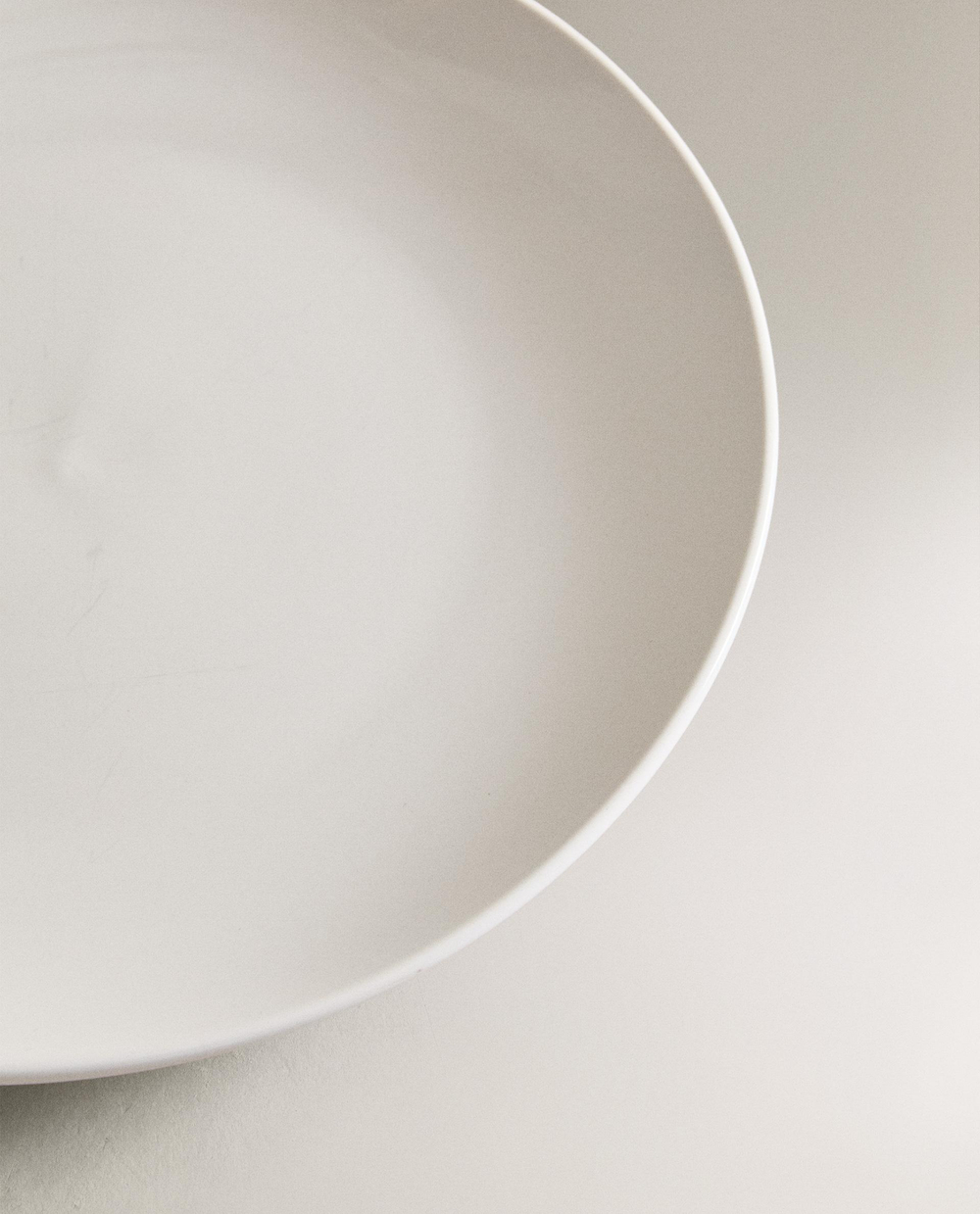 Zara Home набор столовой посуды из каменной керамики, цвет белый, 27 см