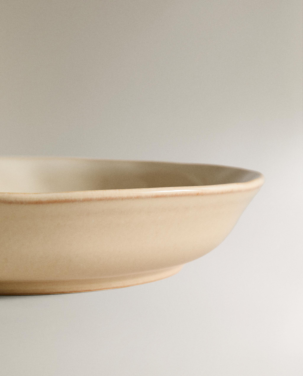 Zara Home тарелка глубокая из каменной керамики, цвет кремовый, 23 см