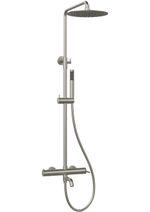 Душевая стойка Vincea Villa VSFS-1VL1BN с изливом, 25см верх. душ из нерж. стали, брашированный никель