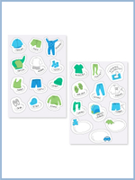 Наклейки в садик 21х15 для мальчиков (фигурные), 24 шт