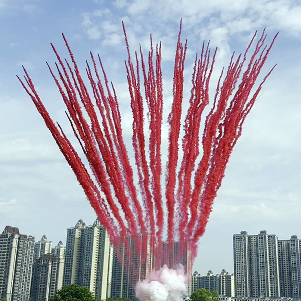 БСП3210012 Дневная веерная профессиональная батарея салютов "PIROFF Fireworks" (1,25" х 100 залпов)