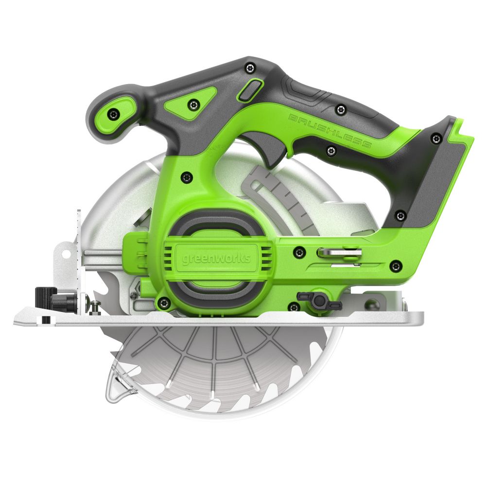 Циркулярная пила аккумуляторная Greenworks Арт. 1501607, 24 V, бесщеточная, 57 мм, без АКБ и ЗУ