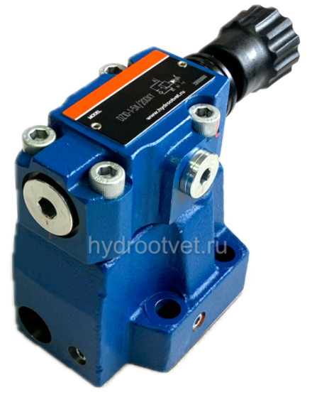 DZ10-1-5X/200 - Клапан последовательности непрямого действия Ду10, с обратным клапаном с давлением регулировки до 200 бар, каналы управления X и Y - внутренние