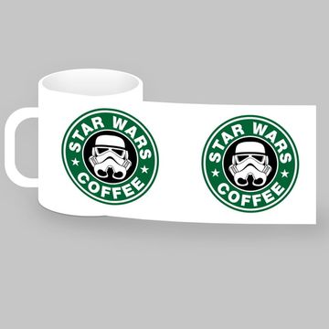 Кружка керамическая объем 330мл, Star Wars "Star Wars Coffee" (белая)