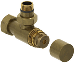 Вентиль Сунержа угловой под шестигранник (G 1/2" НР х G 3/4" НГ)
