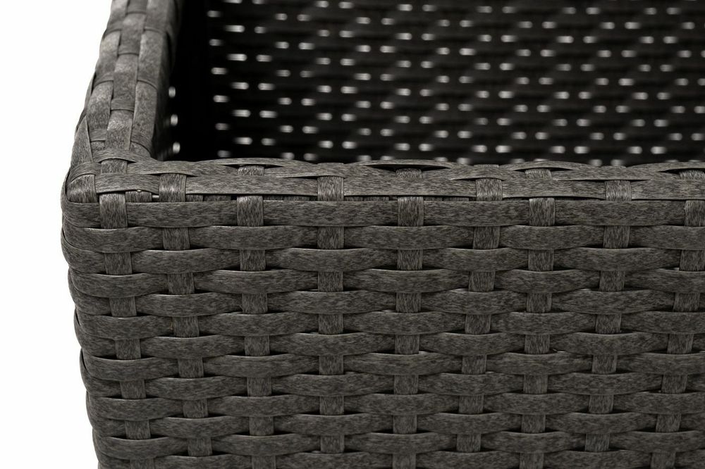 "Капучино" кашпо для цветов плетеное из искусственного ротанга, цвет графит