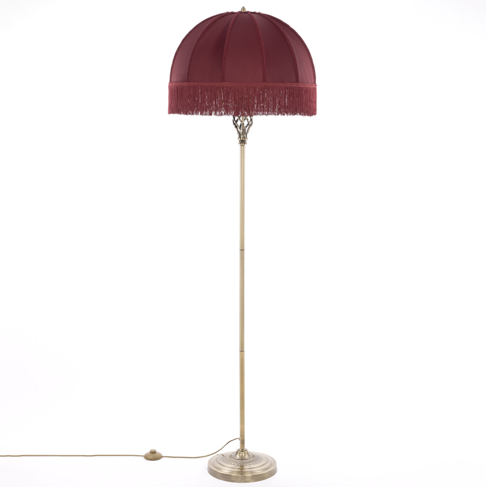 Citilux Базель CL407933 Торшер бронза с красным абажуром