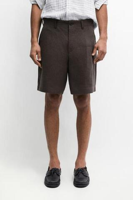 Massimo Dutti Короткие бермуды из 100% льна, коричневый