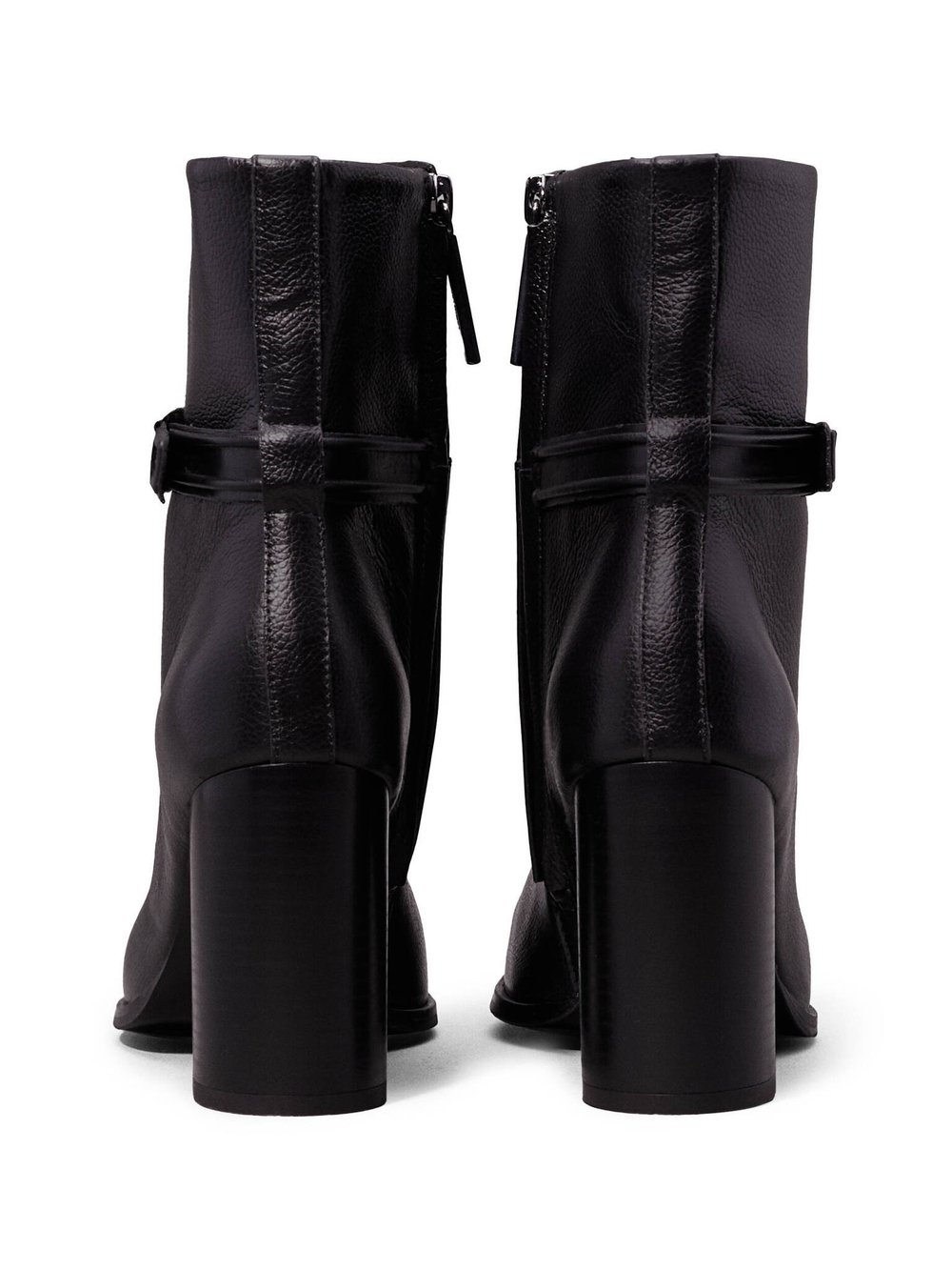 Кожаные ботильоны на каблуке Calvin Klein - черный(HW0HW02185)