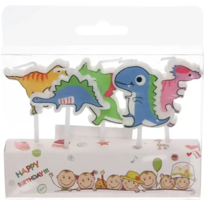 Свечи в торт «Зверята» (набор 5 шт)