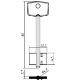 Заготовка сувальдного ключа 10677 141/1- ГЕРИОН-1 литье (кор.узк.) (85*22,2*14,5мм) (4,9мм) (GRN1D)