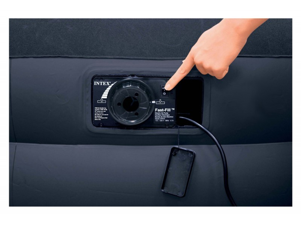 Надувная кровать Intex Pillow Rest Raised 152х203х42(46)см. арт.64424