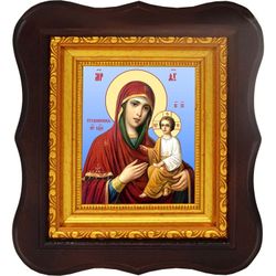 Тихвинская Божья Матерь. Икона на холсте.