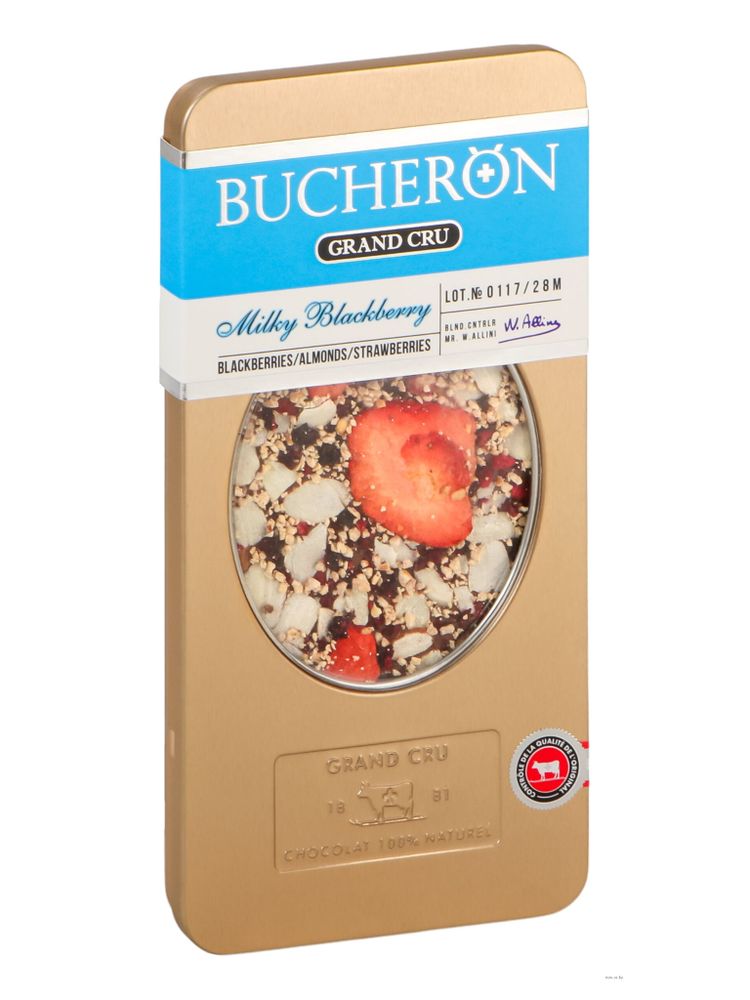 Шоколад молочный Bucheron Ежевика Миндаль Клубника 100 г