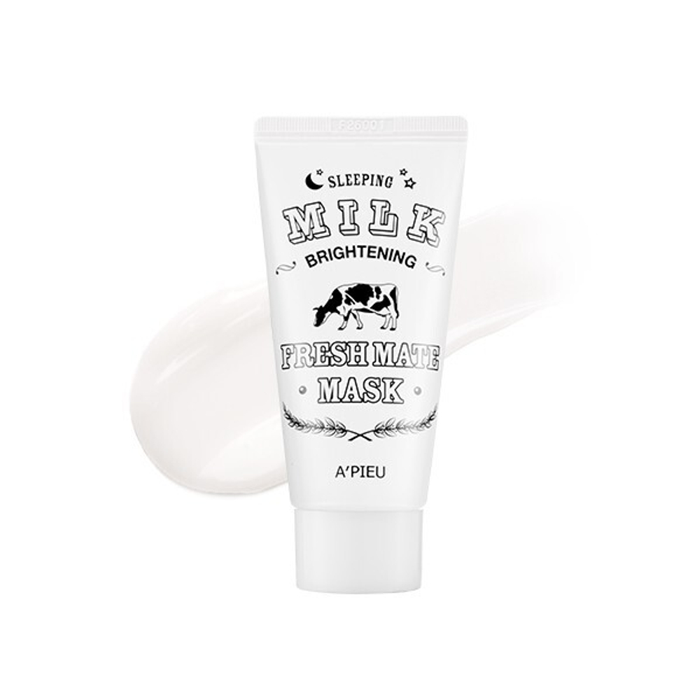 A'PIEU Ночная маска для лица FRESH MATE MASK выравнивающая тон кожи, с молочными протеинами, 50 мл