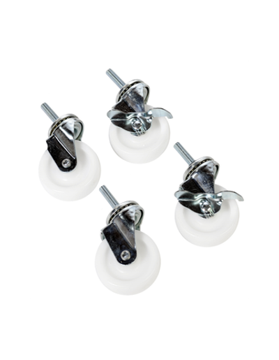 ЦМО Комплект роликов 3" 1" для стоек СТК и шкафов ШТК-Эконом, 4 шт., с тормозом 2 шт.