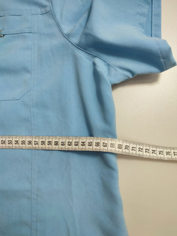 Блузка лаконичная голубая 60 размер