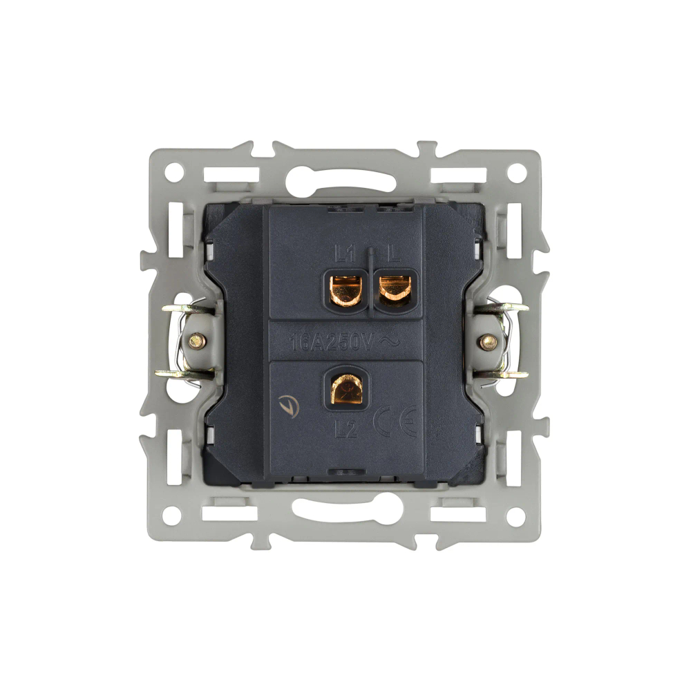 Механизм выключателя одноклавишный проходной SWT-MKP1-PL-GR (250V, 16A) (Arlight, -) 043716