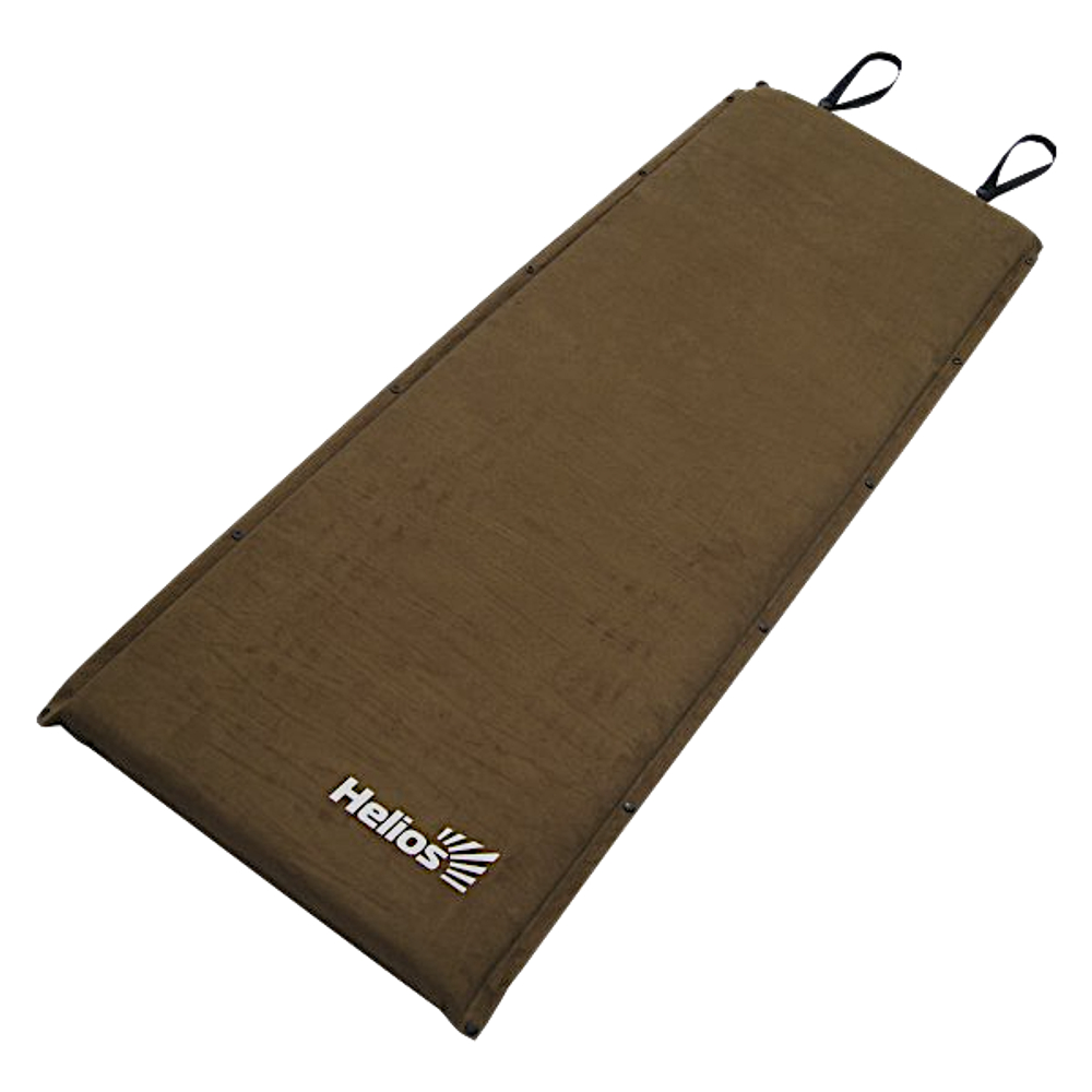 Коврик Самонадув. Helios HS-007 Коричневый Suede Polyester 188x66x7см 2кг до 140кг в чехле 66х20см