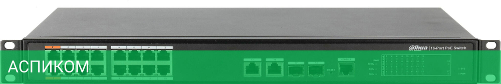 Коммутатор Dahua DH-PFS4218-16ET-190