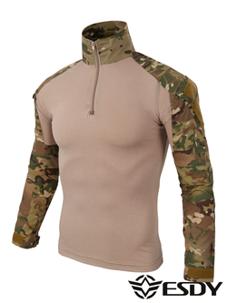 Боевая рубашка с длинным рукавом ESDY Tactical T-shirt (JA-27). Мультикам