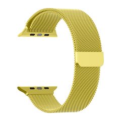 Металлический ремешок Миланская петля Milanese loop 38 мм / 40 мм / 41 мм для Apple Watch (Желтый)