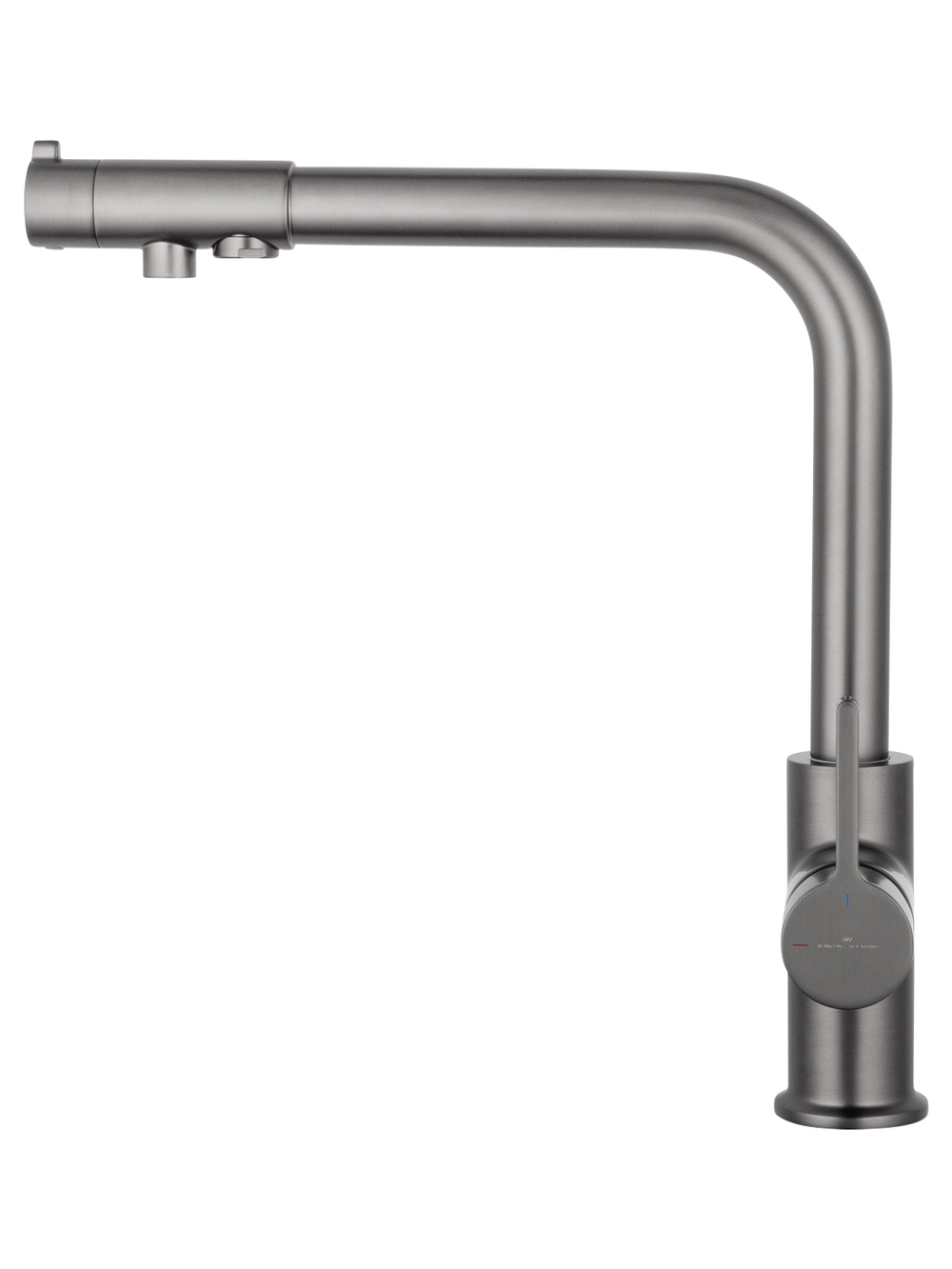 Смеситель для кухни c подключением фильтра WONZON & WOGHAND, Темный графит (WW-88458008-BGM)