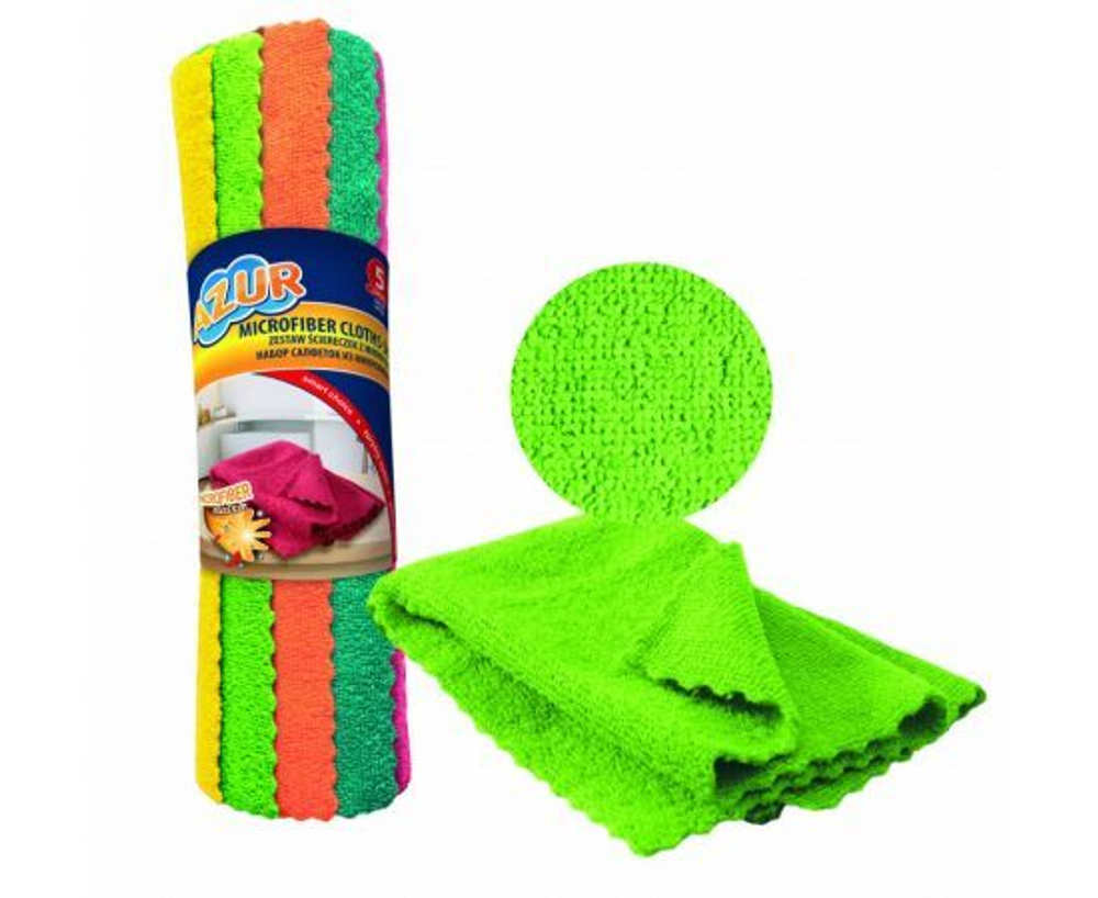 Салфетка из микрофибры AZUR набор 5 шт. 026190