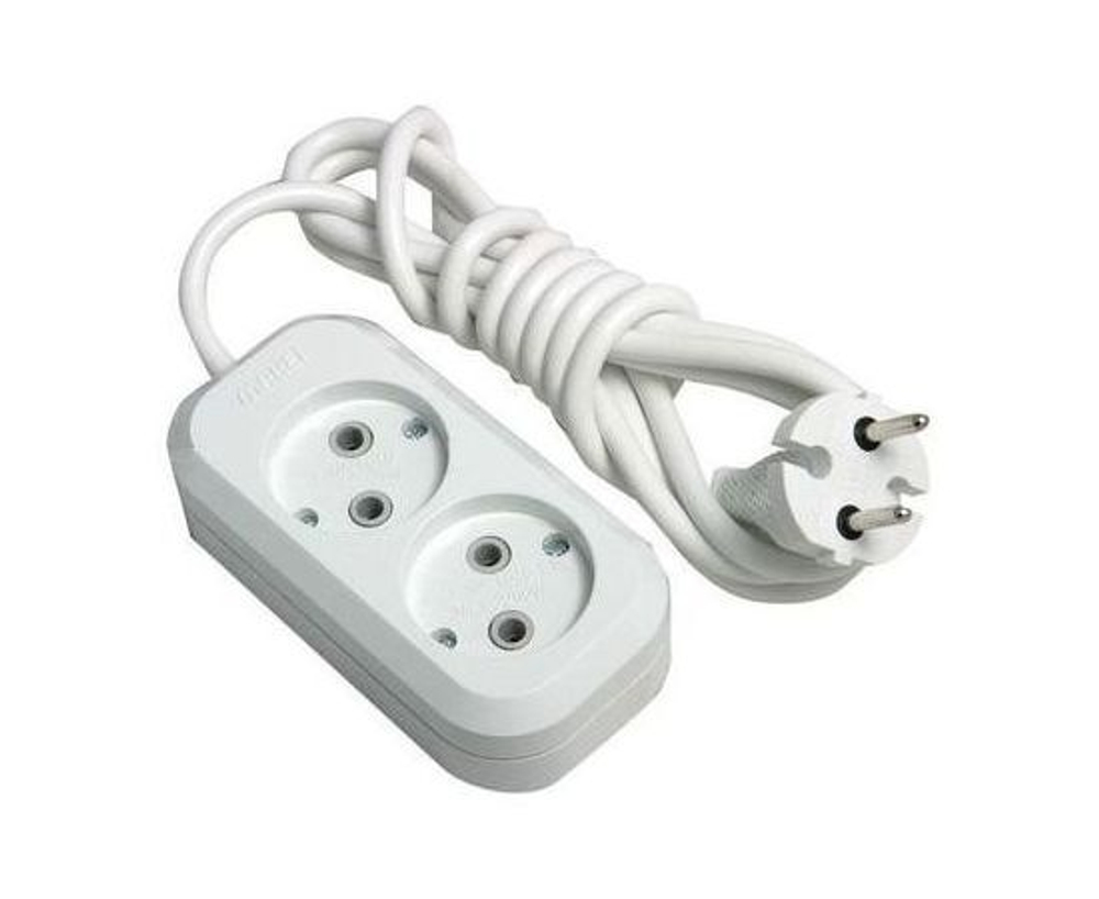 Удлинитель MAKEL MGP 104 2 гнезда 5метров без заземляющих контактов ПВС 2х0,75 MGP104