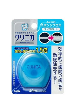 Шелковистая особотонкая зубная нить LION Clinica Advantage Smooth Floss